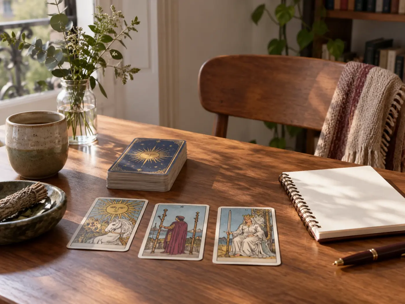 Primero tu situación. Después, las cartas.: composición editorial de cartas, papel y luz cálida