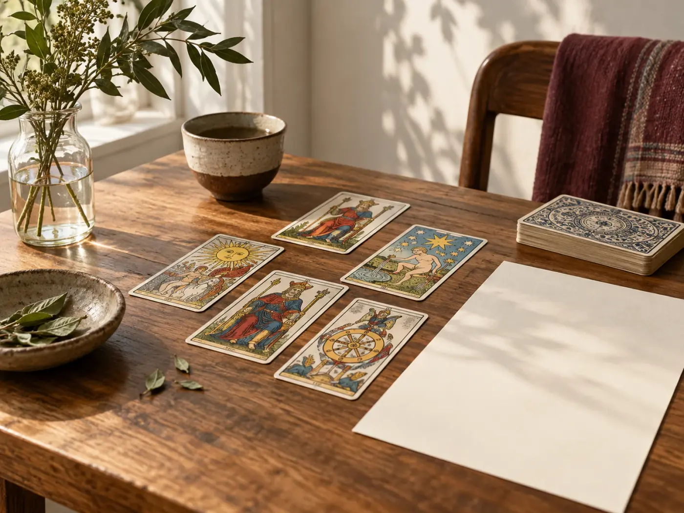 Conoce el importe antes de reservar.: composición editorial de cartas, papel y luz cálida